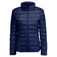 thumbnail image 4 of Hogleaql Packable Puffer Jacket Women Casual Long Sleeve Full Zip Stand Collar Quilted Coat Thermal Water-Resistant Lightweight Puffer Jacket with Pockets Winter Outerwear Navy M, 4 of 4