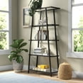 thumbnail image 3 of Evelyn&Zoe Yair 70" Tall Rectangular Bookcase, Blackened Bronze, 3 of 9