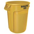 thumbnail image 2 of Brute 32 Gal. Yellow Plastic Round Trash Can, 2 of 3