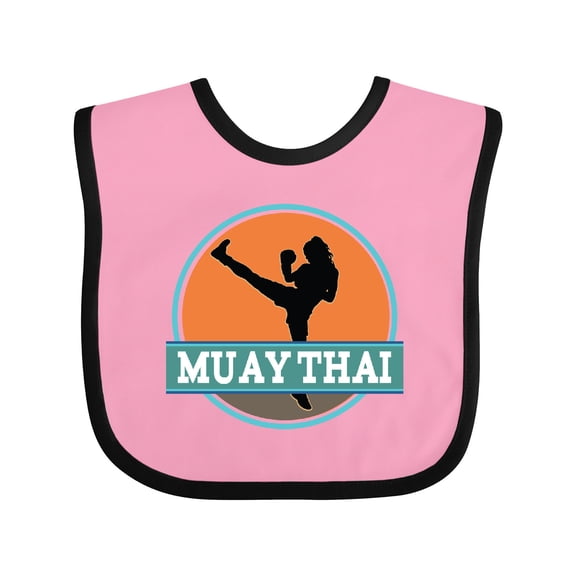 Inktastic Muay Thai Kickboxing Girls Baby Bib
