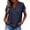Navy, variant on Easter Embroidered Tops for Women Summer Eyelet Gauze Tunic Shirts Short Sleeve V-Neck Casual Tops