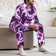 thumbnail image 6 of KLL Blue Lightning Sleepwear Mens Flannel Pajamas,Long Cotton Pj Set, 6 of 7