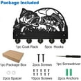 thumbnail image 3 of Fish Coat Hooks Wall Mount Summer Fishing Rod Wooden Key Holder for Wall 11.8×7.9inch Decorative Key Rack with 5 Alloy Hooks for Gift Hallway Entryway Kitchen Wall Art Decor, 3 of 9