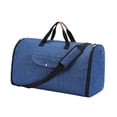 thumbnail image 2 of Bolsa de lona, ​​bolsa de viaje, bolsa de ropa portátil, ligera, bolsa , bolsa de traje, bolsa de equipaje para viaje de vacaciones , Marina de, 2 of 8