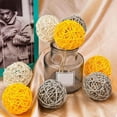 thumbnail image 6 of Decorative Balls for Bowl Centerpiece,16PCS Large Rattan 2.8 Inch Yellow Wicker Orbs Spheres, 6 of 6