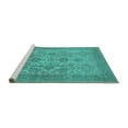 thumbnail image 2 of Ahgly Company Machine Washable Indoor Rectangle Oriental Turquoise Blue Industrial Area Rugs, 8' x 10', 2 of 4