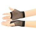 thumbnail image 3 of Short Fishnet Gloves Fingerless For Women Fish Net Mesh Emo Goth 80s Scene Accessories, 3 of 3