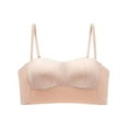 thumbnail image 4 of Thin Padded Bra With Removable Padding Seamless Full Coverage Bras For Women Adjustable Underwire Lingerie Solid Color Women's Wireless Bras Running Bras for Women Women Athletic Sports Bra with Non, 4 of 4