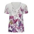 thumbnail image 4 of Patlollav Blouses Womens Summer V-Neck Lace Patchwork Short Sleeve Sexy Tops, 4 of 6