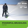 thumbnail image 4 of Greenworks 20-Inch 80V Cordless Snow Thrower, Battery Not Included (Tool Only), 4 of 10