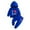 Blue, variant on lnmuld Two Piece Outfits Toddler Girls Casual Outfit Set Long Sleeve Hooded Sweatshirt and Elastic Waist Pants for Daily Wear and Outdoor Solid Color Size:2-3 Years