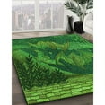 thumbnail image 2 of Ahgly Company Indoor Rectangle Patterned Deep Emerald Green Area Rugs, 2' x 5', 2 of 6