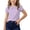 Purple, variant on Girls Peter Pan Collar Shirt Short Sleeve T Shirt Puff Sleeve Top Girls Cotton T Shirt Preppy Style For School Daily Wear Casual Top