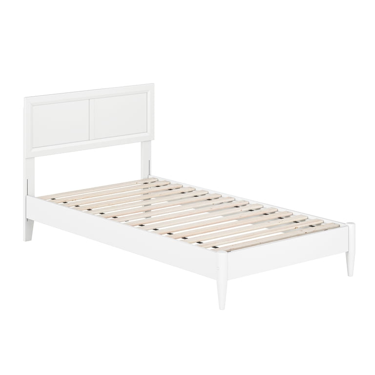 Bed Frame White Sophia Solid Wood Headboard - Adjustable Panel Design ...