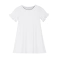 thumbnail image 5 of Einccm Girls Nightgowns Princess Sleepwear Cute Soft Flutter Sleeve Nightdress A-Line Short Sleeve Pajamas PJs Sleep Shirt Night Gown Loungewear for Kids 3-12 Years, 5 of 6