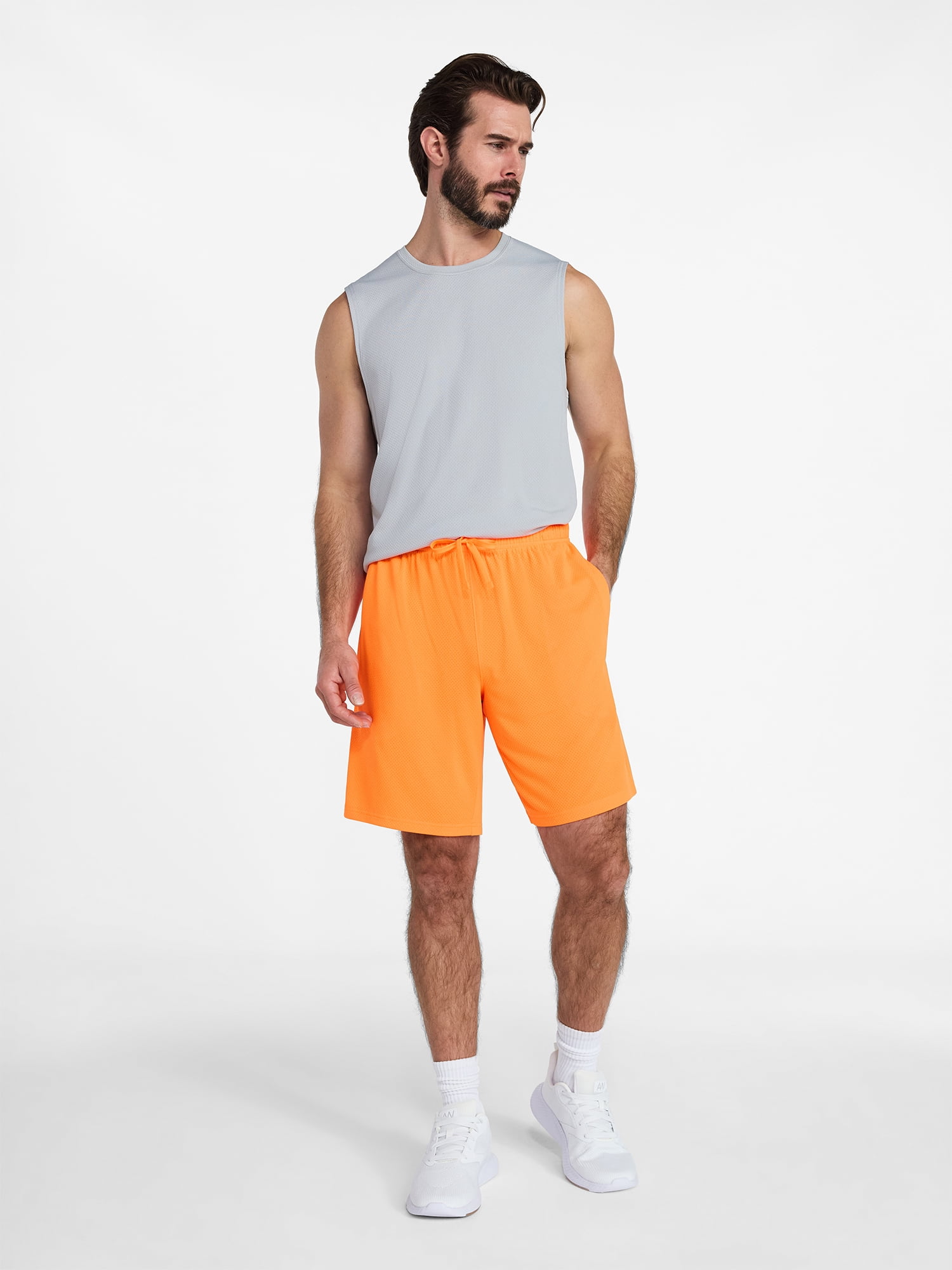 Athletic Works Men's and Big Men's Active Mesh Shorts, 9" Inseam, Sizes XS-5XL