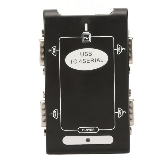 USB à RS232 Adaptateur, USB à Adaptateur Série 4 RS232 Hub Port, COM Réserve Fonction DB9 USB Compact à RS232 Adaptateur pour les Ordinateurs Portables, Routeurs, Imprimantes, Modems, Appareils Photo Numériques