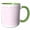 Green/White, variant on 3drose, Pink and White Chevron Zig Zag Pattern - Modern Contemporary Zigzag Stripes - Pastel Girly Zig Zags, 15oz Two-tone Yellow Mug