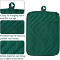 thumbnail image 3 of KEINXS 5Pcs Pot Holders for Kitchen Heat Resistant Pink Cotton Potholder Multipurpose Hot Pads Machine Washable Oven Mitt with Hanging Loop Pocket Potholder for Daily Baking Cooking Grill, 3 of 6