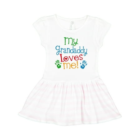 

Inktastic My Grandaddy Loves Me Outfit Gift Toddler Girl Dress