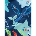 thumbnail image 6 of Gupgi 3-5T Baby Boys Rash Guard Swimsuit, Cute Shark/Tree Print Short Sleeve Zip Up Swimwear, 6 of 9