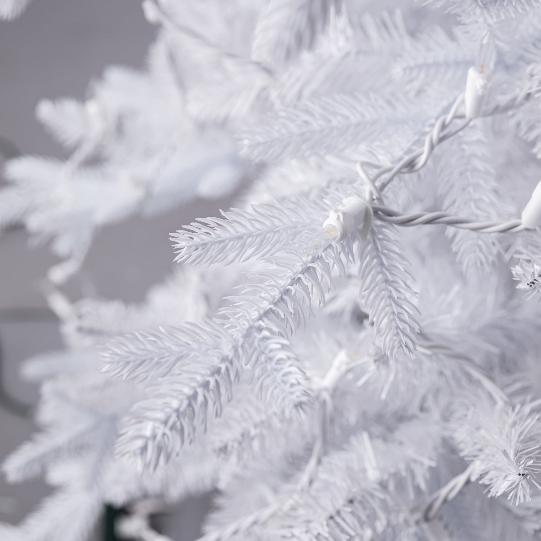 Indoor/Outdoor 50-Count LED Mini Christmas String Lights, Cool White, White Wire, 10.2', by Holiday Time