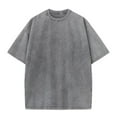 thumbnail image 6 of 230G Cotton Retro T-shirt Drop-shoulder Sleeve Men Women Vintage Short-sleeve T Shirts Solid Color Hip Hop Loose Tees, 6 of 7