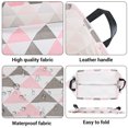 thumbnail image 4 of ZUEXT Laundry Hamper, Large Waterproof Cotton Fabric Laundry Baskets with 2 Handles - 10.2"Hx 10.2"Wx 14.9"L - Dirty Clothes, Kids Baby Toys Organizer (Pink Triangle), 4 of 7
