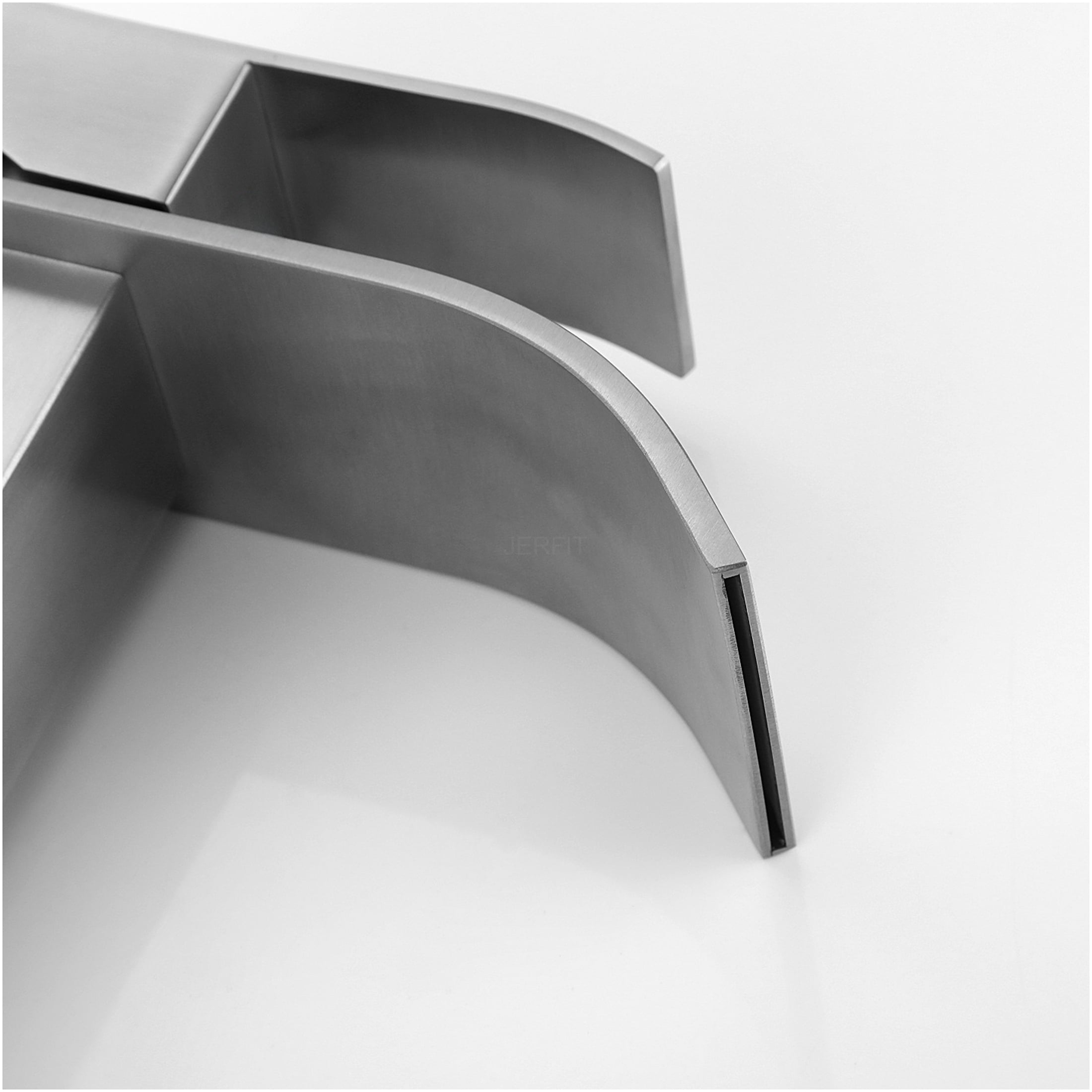 JERFIT Single Handle Waterfall Bathroom Sink Faucet in Brushed Nickel, Modern Vanity Faucet with Easy Installation and Durable Stainless Steel Build