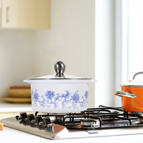 LOLIPPYY Assorted Color Stainless Steel Cooking Pot with Lid Anti Scald Handles Small Hot Pot for Stove Top