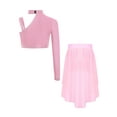 thumbnail image 4 of Haitryli Gymnastics Leotard for Girls Crop Top with Skirt Set Lyrical Dance Outfits Ballet Costume for Performance Pink 14, 4 of 7