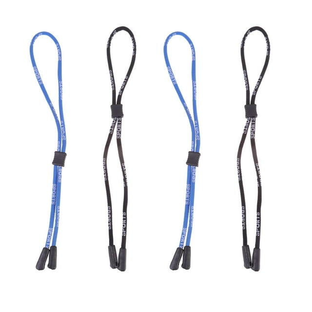 KAKOWELY 4 Pcs Support de Lunettes Sangle Réglable Antidérapante Cordon de Sécurité pour Lunettes, 11.81"X1.57"X0.2 Pouces