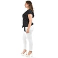 thumbnail image 2 of Blusa manga mariposa Roman Fashion /Tallas Extras, 1840 (Negro) negro 42, 2 of 6