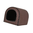 thumbnail image 4 of Casa de invierno para perros elástica para mascotas de 3 a 7 kg, uso doméstico, mascotas pequeñas y medianas Marrón, 4 of 8