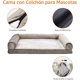 thumbnail image 5 of Basics Dog Bed with Cooling Gel Memory Foam, Pressure-Relief Support for Dogs up to 90lbs, Non-Slip Bottom, Machine Washable Cover, Extra Large Sized (44" x 35"), Taupe, 5 of 10