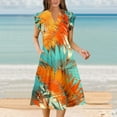 thumbnail image 1 of WILLBEST Vestido De Verano Para Mujer, Informal, Para Salidas A Casa Y Playa, Corte Holgado Y Estampado Floral Para Primavera, Verano Y Otoño., 1 of 3
