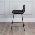 thumbnail image 2 of Capri Modern Leatherette Bar Stool, 25-inch/29-inch Seat Height, 2 of 3
