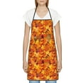 thumbnail image 3 of Pofeuu Autumn Maple Leaf Pile Print Aprons with Pockets, Cute Aprons for Kitchen, Cooking, Server, Barber, Chef Apron, 3 of 7