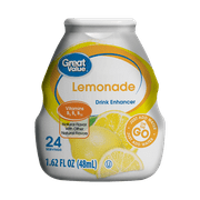 (2 pack) (2 Pack) Great Value Drink Enhancer, Lemonade, 1.62 fl oz