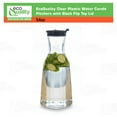 thumbnail image 3 of EcoQuality 54oz Clear Plastic Water Carafe Pitchers with Black Flip Top Lid - Square Base Juice Beverage Container Bottle with Spout For Mimosa Bar, Lemonade, Smoothies, Cold Brew, Milk, Iced Tea (2), 3 of 8