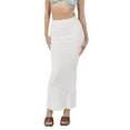 thumbnail image 5 of Coduop Women Skirts High Waisted Long Skirts Knitting Bodycon Beach Maxi Skirt, 5 of 9