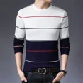 thumbnail image 3 of Suéteres de punto para hombre, jersey de cuello redondo para hombre, jersey de cuello redondo, estilo coreano, informal, Harajuku, diseñador, moda estética, 3 of 4