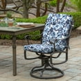 thumbnail image 3 of ARDEN Outdoor Midback Chair Cushion, 18 x 16.5, Rain-Proof, Fade Resistant Blue Garden Floral, 3 of 9