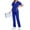 Blue #37, variant on WULMLEO 2 Piece Scrubs Outfits for Women Short Sleeve Medical Scrub Sets Soft Comfortable V Neck Trendy Nursing Workwear Shirts and Joggers Petite Casual Stretch Nurse Uniform Navy XL