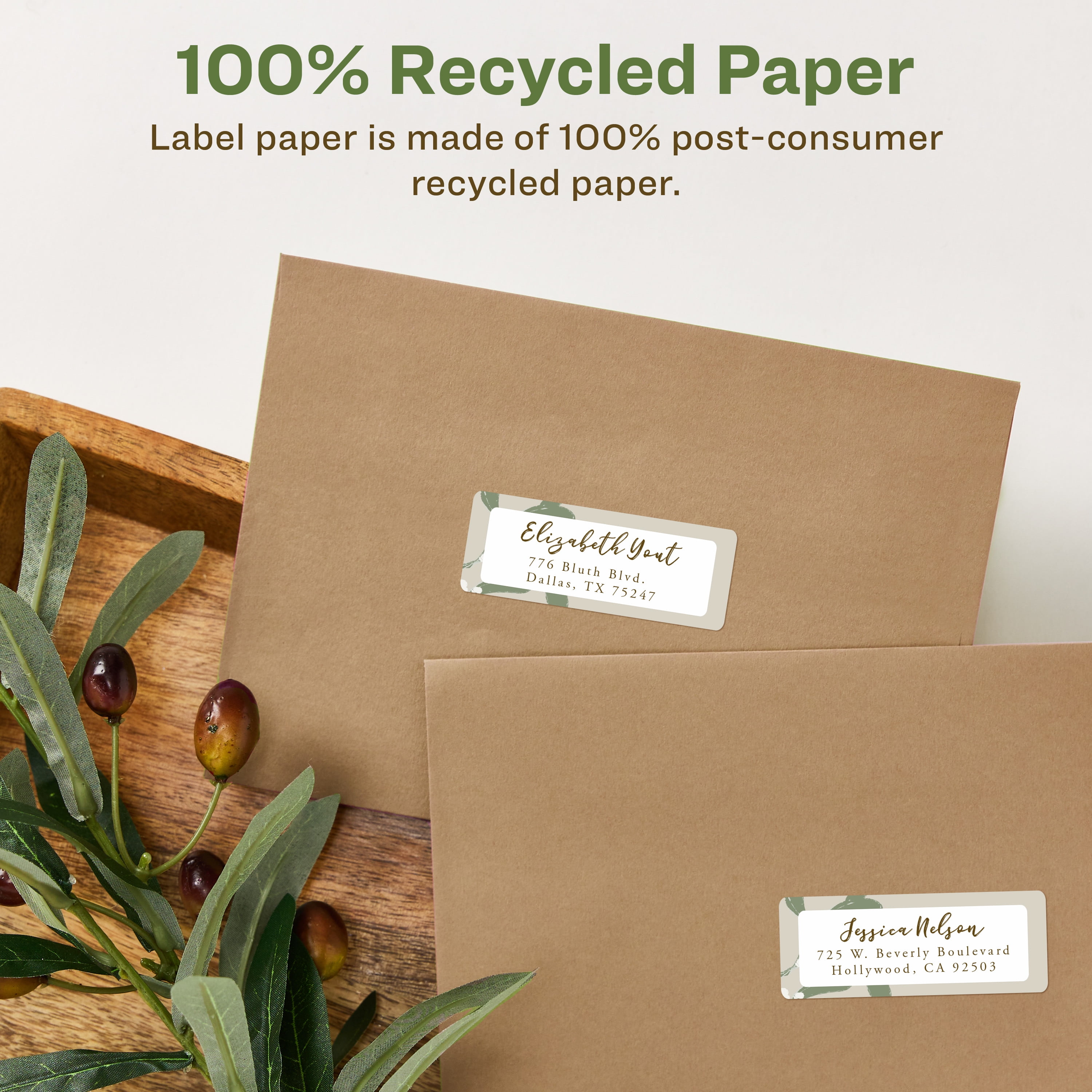 Avery EcoFriendly Address Labels, 1" x 2-5/8", 3,000ct (48460)