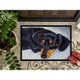 thumbnail image 3 of Carolines Treasures AMB1079MAT Black and Tan Doxie Dachshund Door Mat Indoor Rug or Outdoor Welcome Mat 18x27 Doormat, 3 of 4
