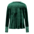 thumbnail image 4 of UTSJKR Sequin Tops for Women Long Sleeve Square Neck Sparkly Blouse Loose Glitter Cocktail Party Night Top Green L, 4 of 8