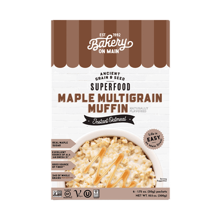 Bakery On Main, Instant Oatmeal, Gluten Free, Maple Multigrain Muffin, 1.75 Oz, 6 Packets