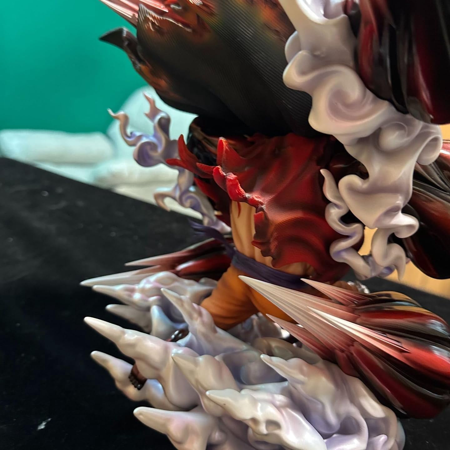 Luffy Figure Fourth Gear Luffy Figures Big Size Luffy Figures Statue PVC Handmade Collectible Model Decoration for Anime Fans (White)