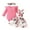 Hot Pink, variant on CAICJ98 Baby Girl Winter Clothes Toddler Girl Spring Fall Outfit Long Sleeve Ruffle Romper Suspender Skirt Headband Set Hot Pink,Size 12-18 Months